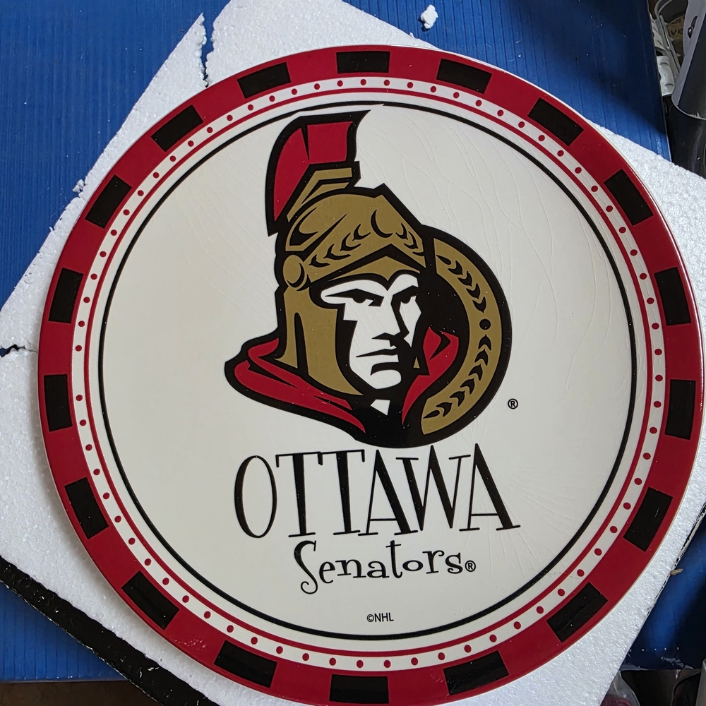 Ottawa Senators Round Plates X2